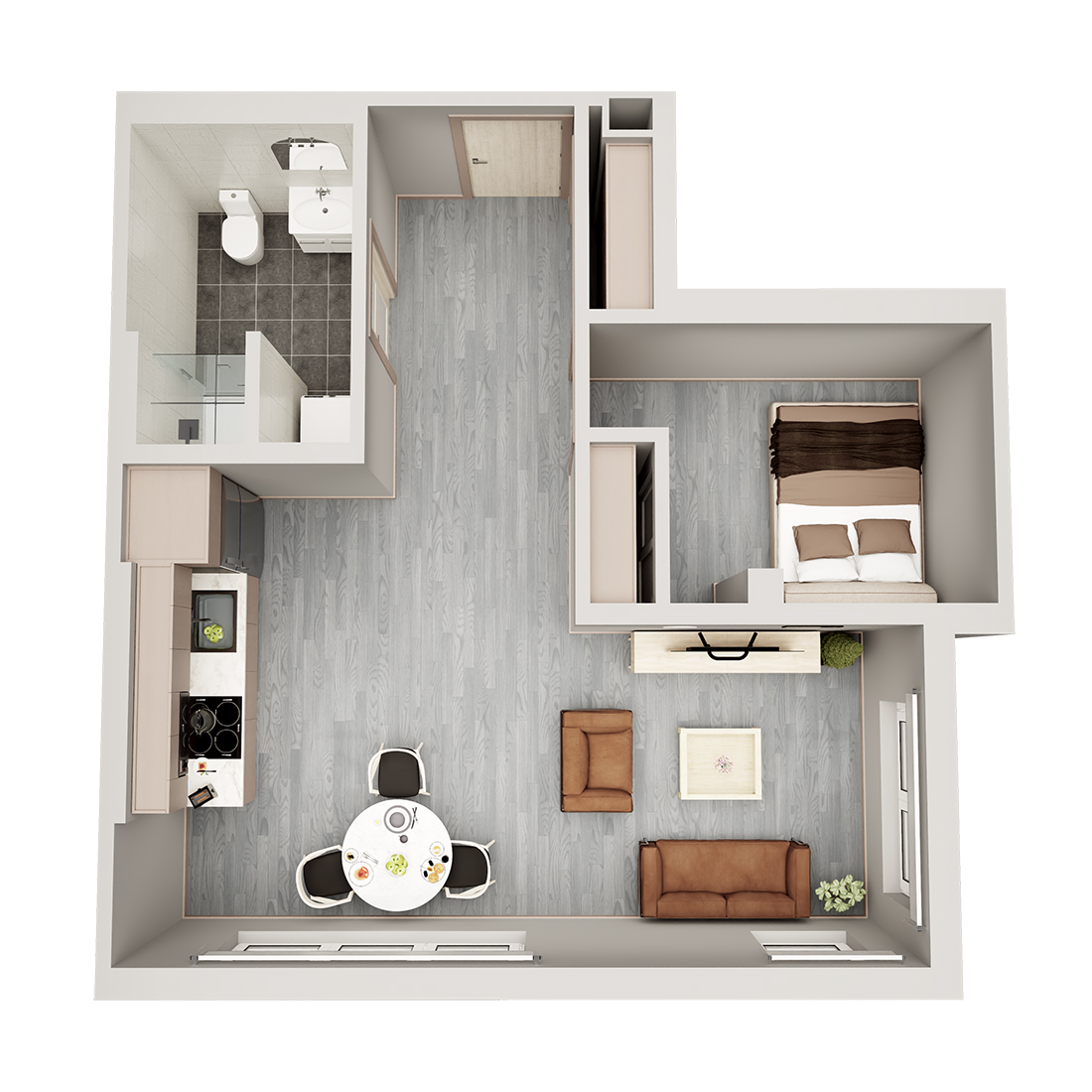 FARGO APARTMENTS 1 BEDROOM FLOOR PLAN