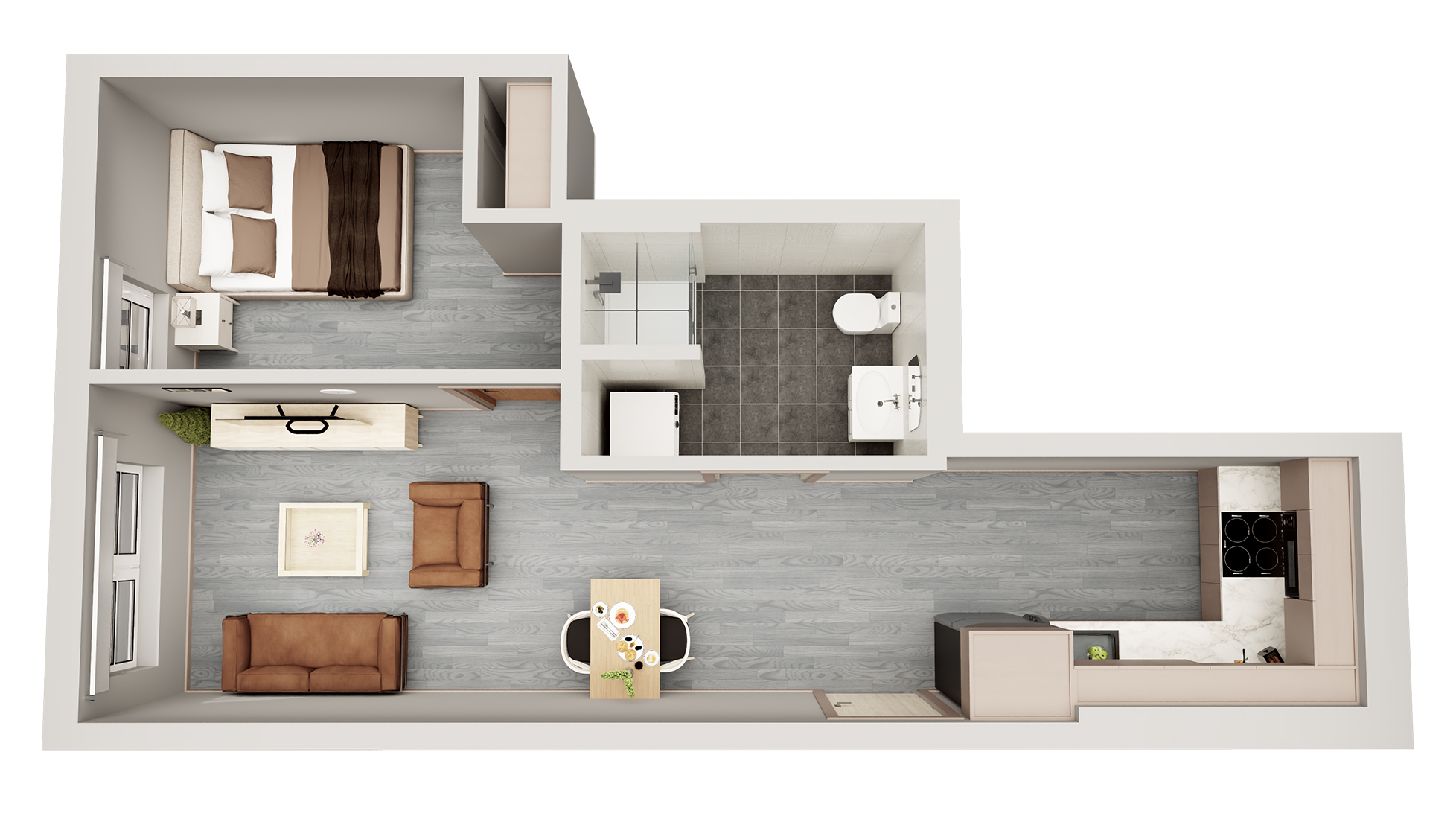 FARGO APARTMENTS 1 BEDROOM FLOOR PLAN